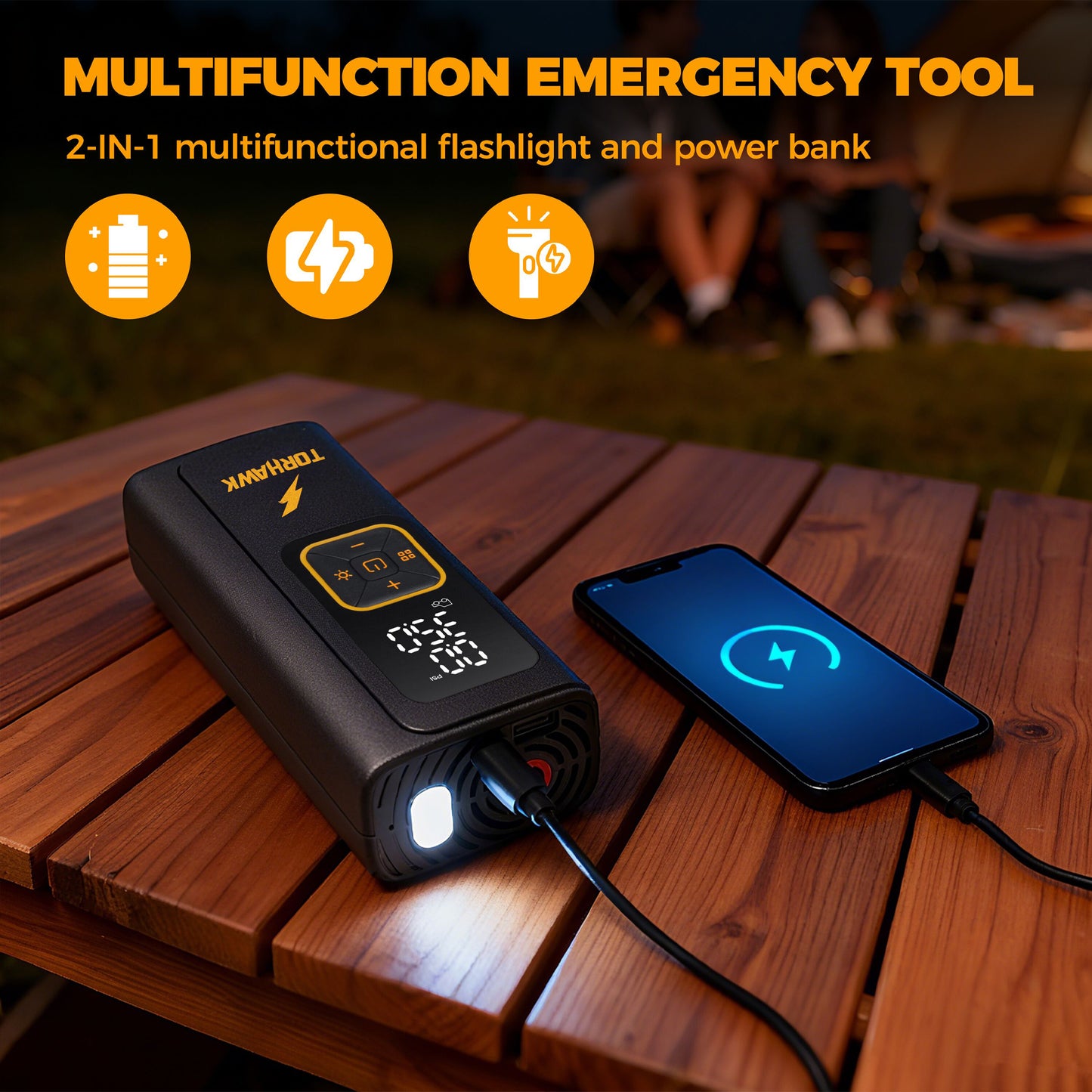 Torhawk 160 PSI Dual-Power Tire Inflator